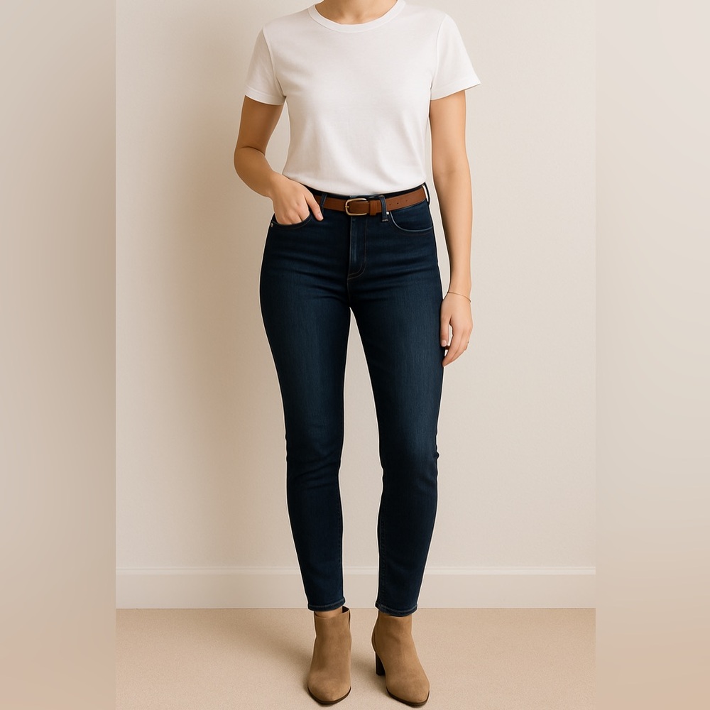 PAIGE Women's Deep Indigo Skinny Jeans